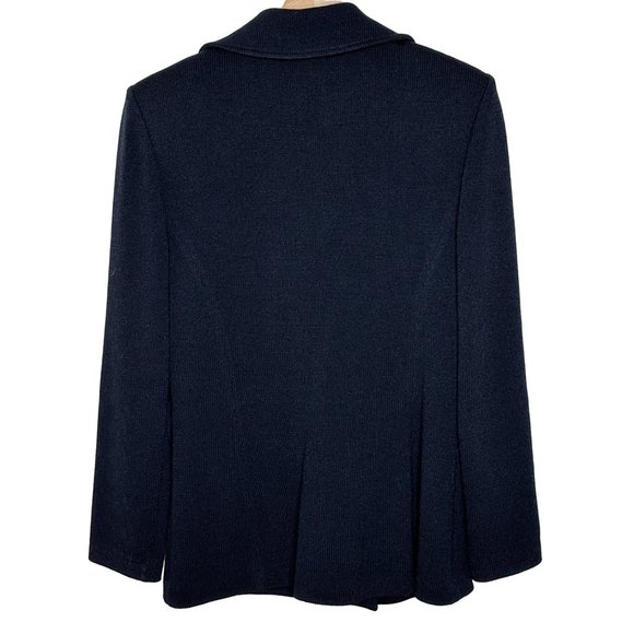 St. John Collection Santana Knit Women's 8 Black Jacket Vintage Four Button - Picture 15 of 16